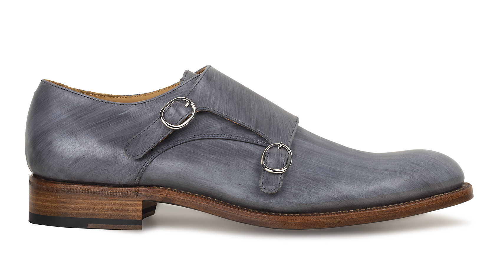 Double Monk 043 Grey - Goodyear welted
