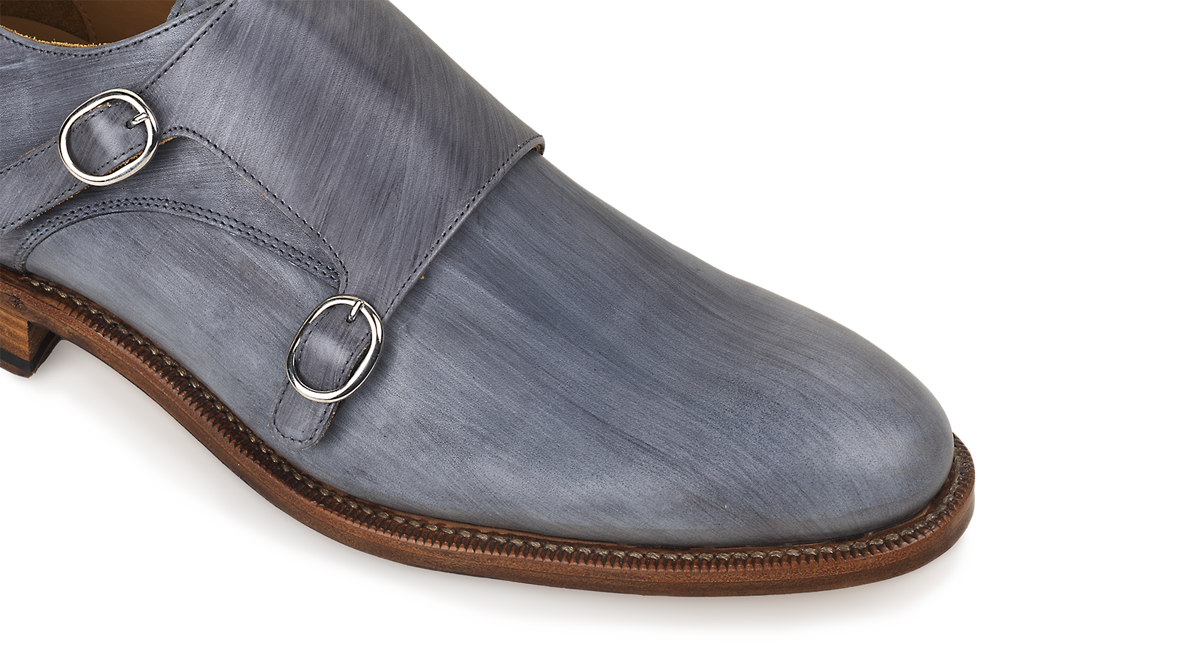 Double Monk 043 Grey - Goodyear welted