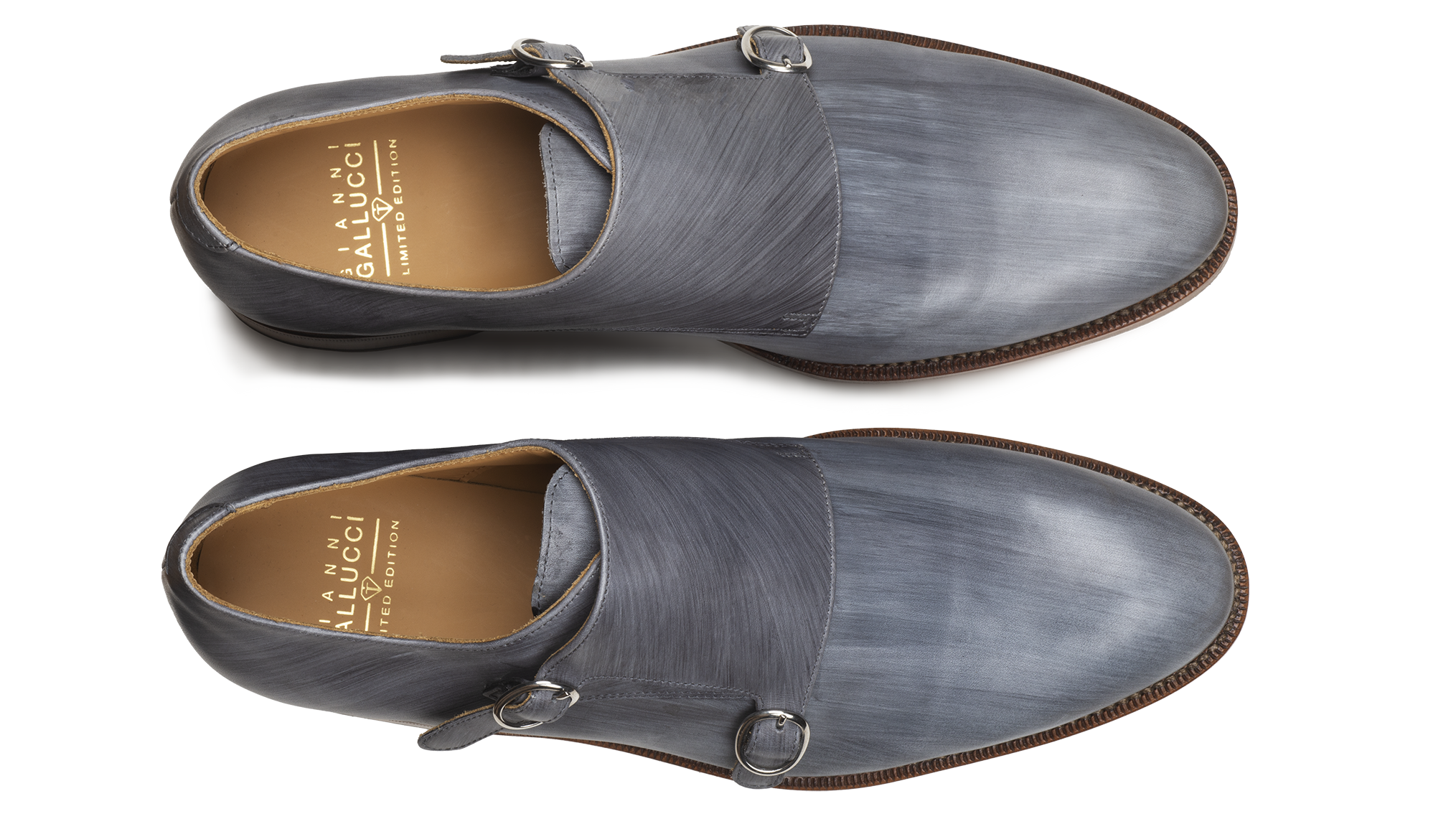 Double Monk 043 Grey - Goodyear welted
