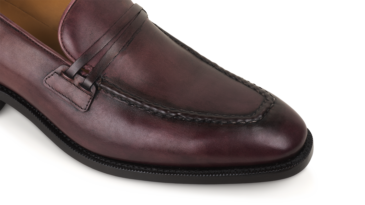 Penny Loafer 043 Wine - Goodyear welted