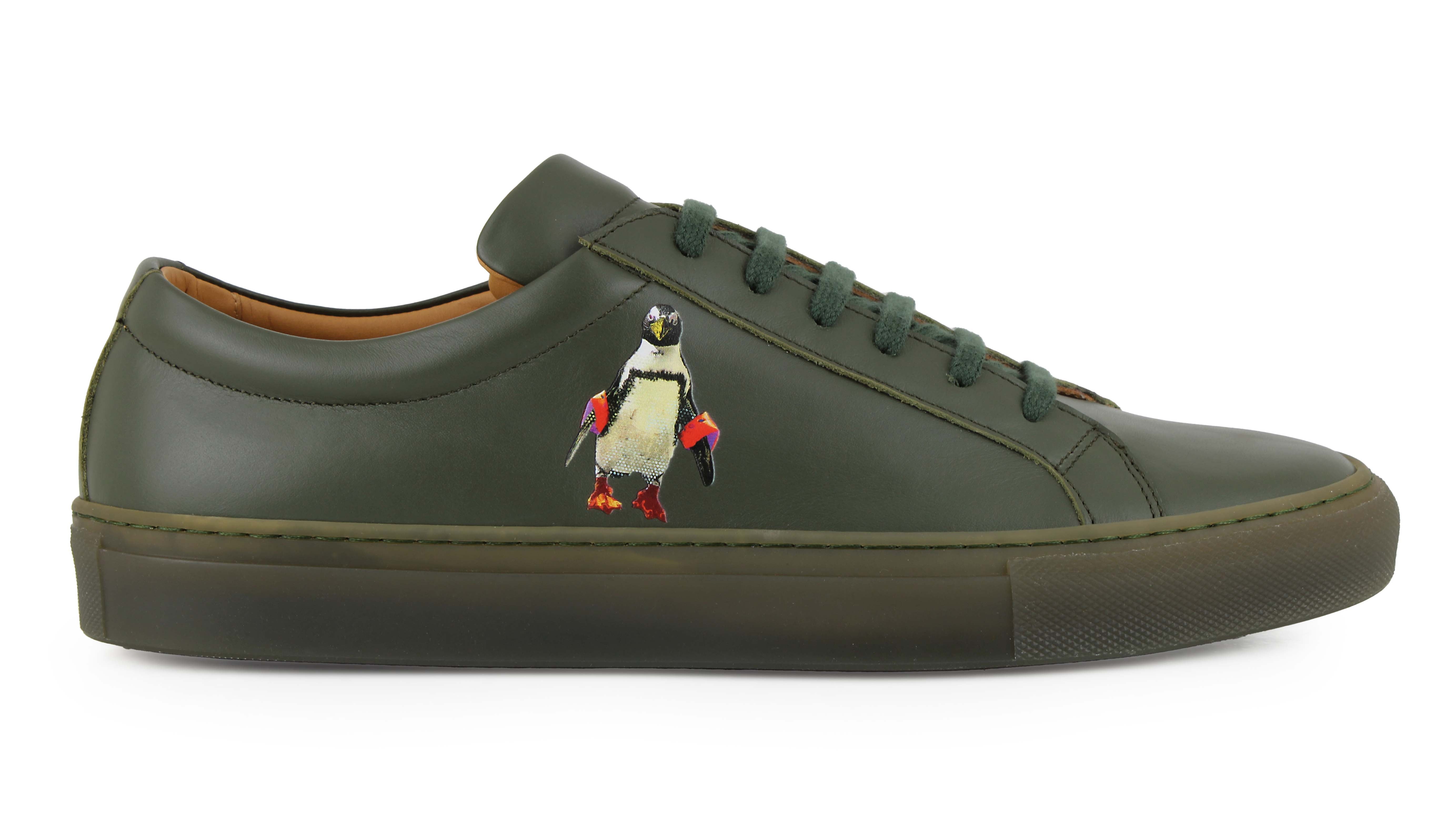 Penguin Green Sneaker by Robert Hilmersson Collab