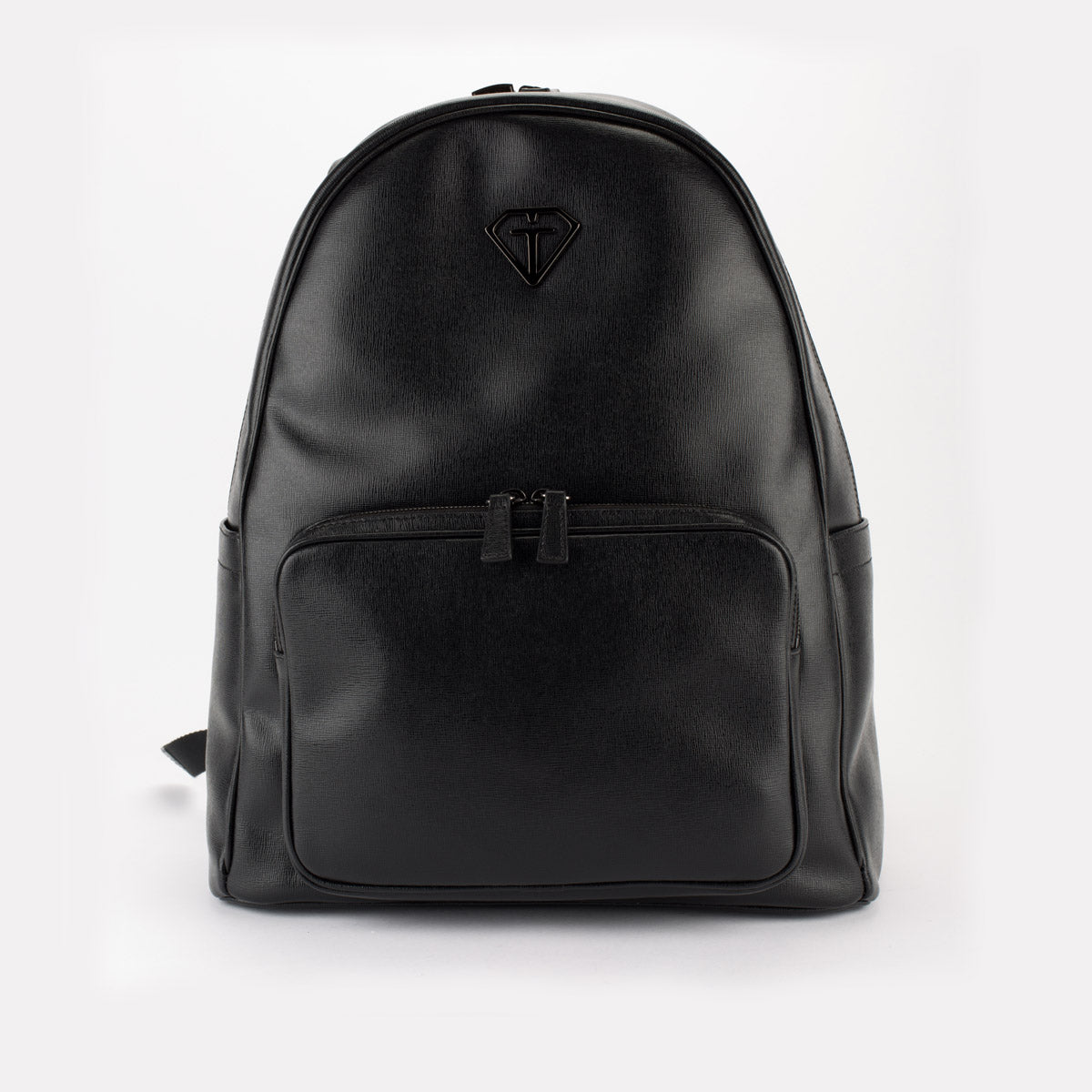 Backpack saffianino black gun metal