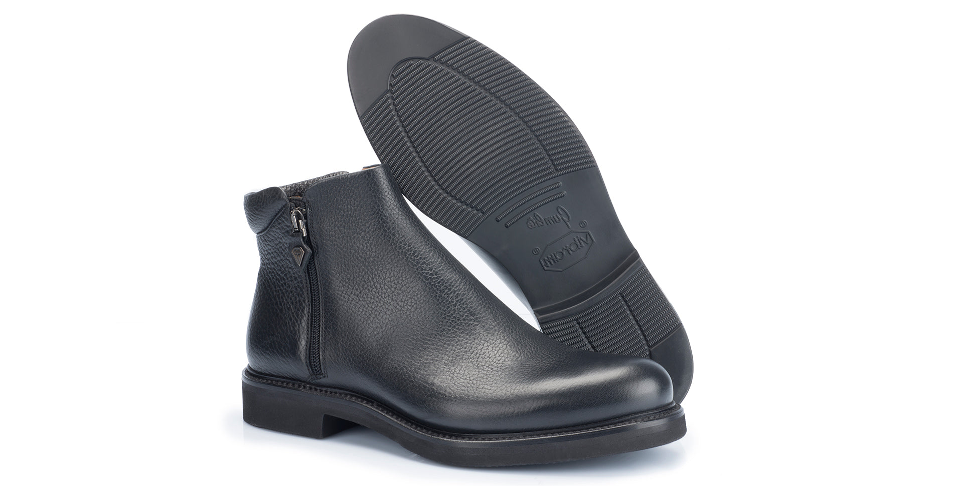 1168 Amterdam Rough Nero Double Zip