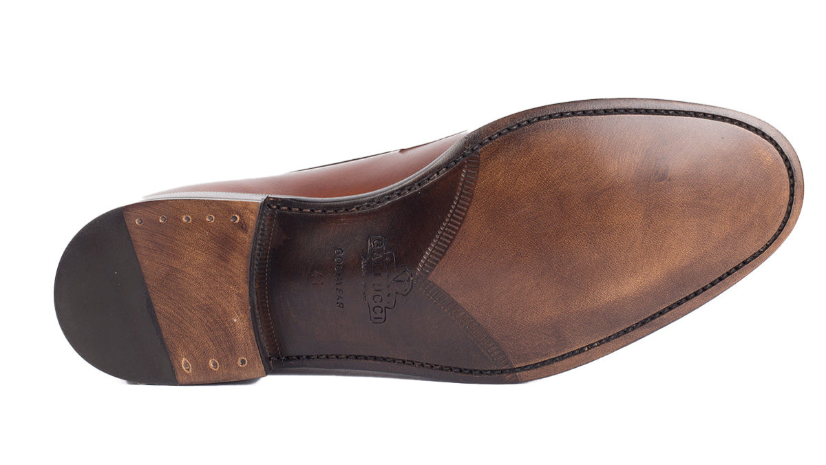 703 Enzo Penny Loafer Calfskin Leather Cognac