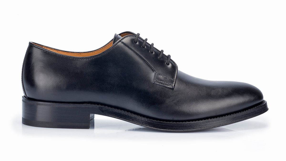 911 Alberto Derby Calfskin Leather Black