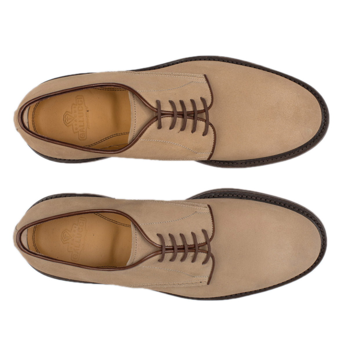 Ettore 1160 Derby Sand Suede Leather