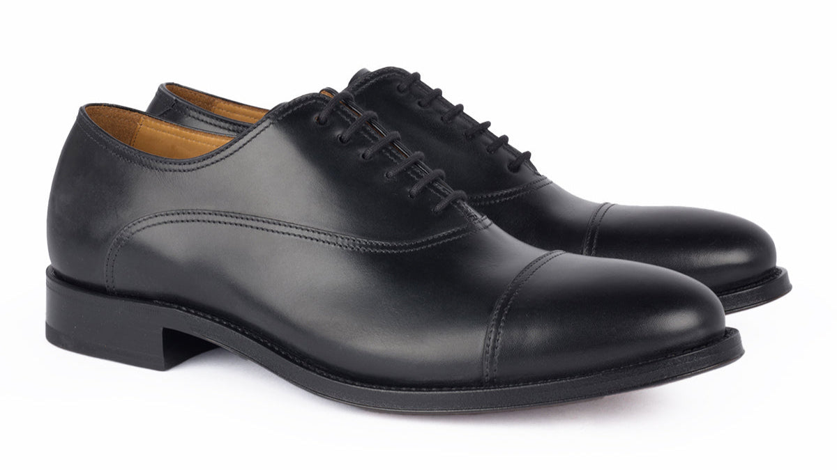 1207 Rossano Oxford <br> Calfskin Leather Black