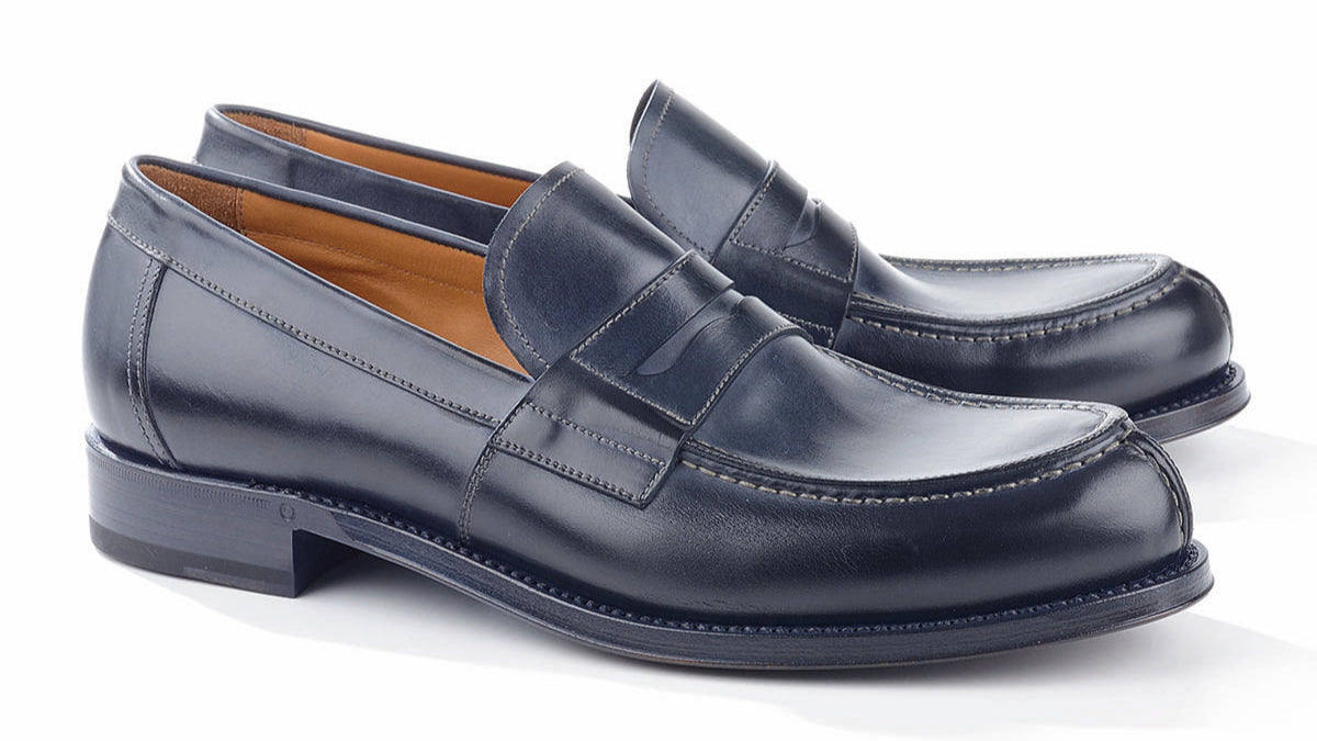 1032 Ugo Penny Loafer Calfskin Leather Blue