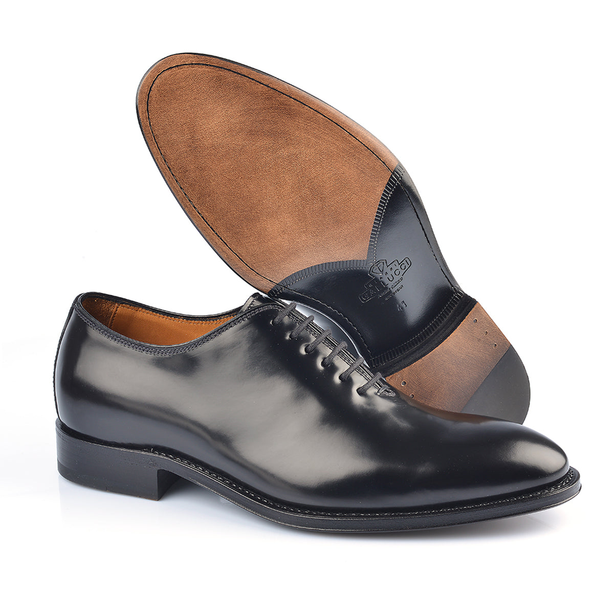 851 Vittorio Wholecut Oxford <br> Calfskin Leather Black