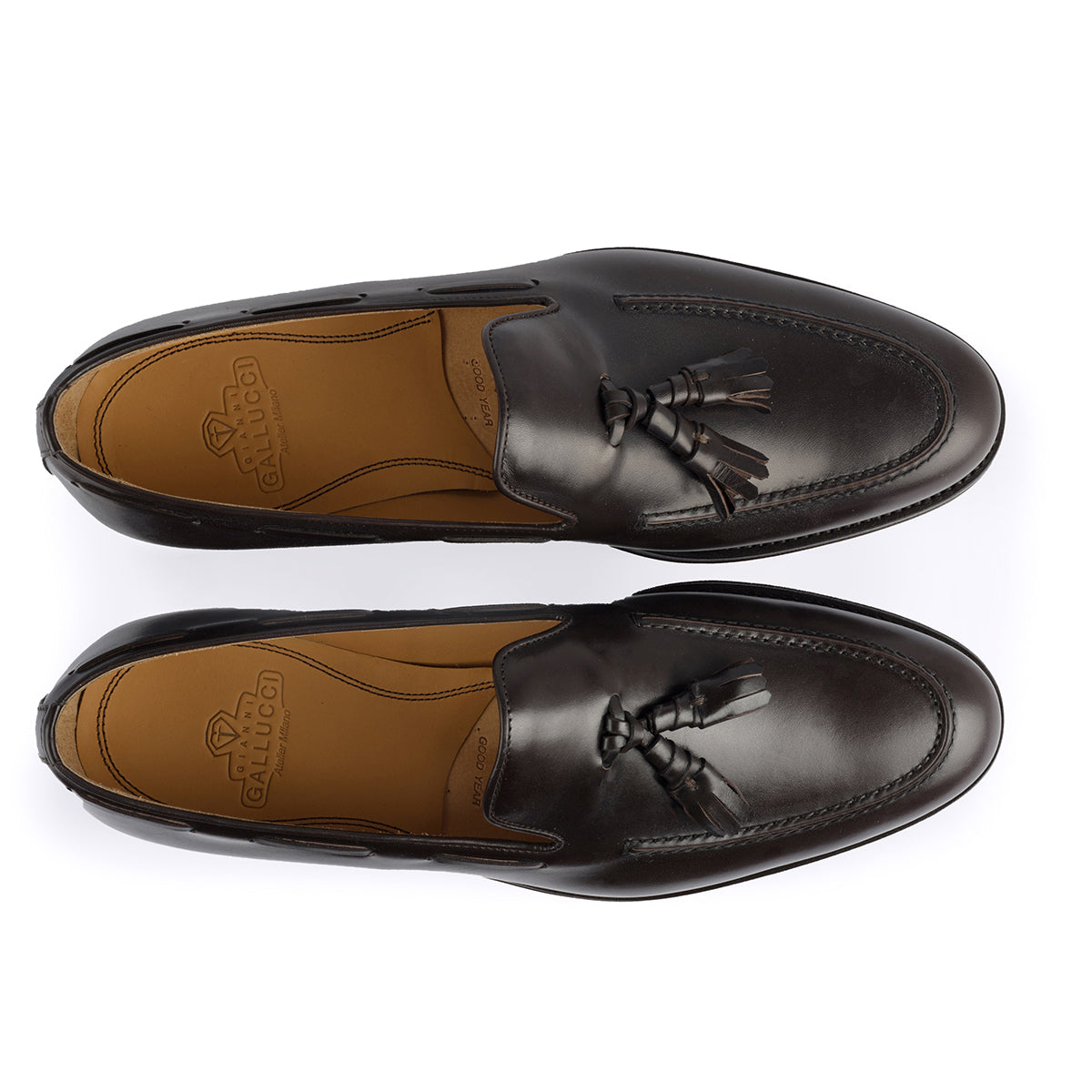 701 Enzo Tassels Loafer <br> Calfskin Leather Dark Brown