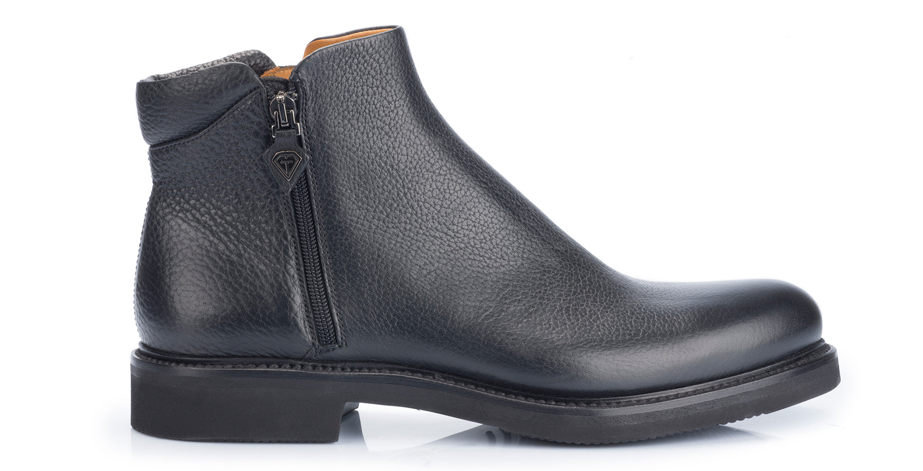 1168 Amterdam Rough Nero Double Zip